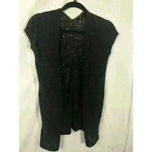 Eileen Fisher Brown Women's Petite Size: S Solid Print Sleeveless Cardigan